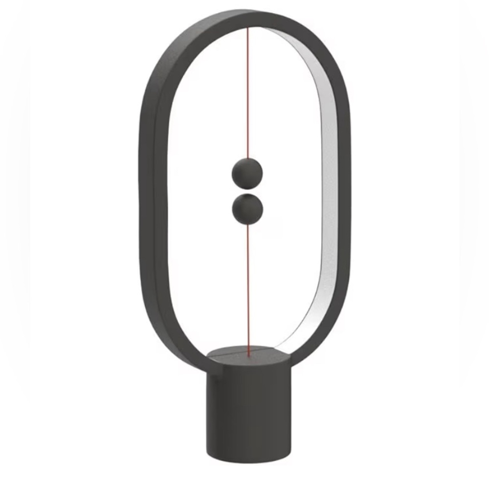 Modern Black Oval Magnetic Lamp